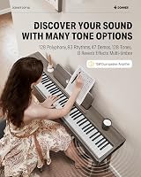 Donner DDP-60 88 Key Digital Piano Velocity-Sensitive 128 Voices Gray view 3