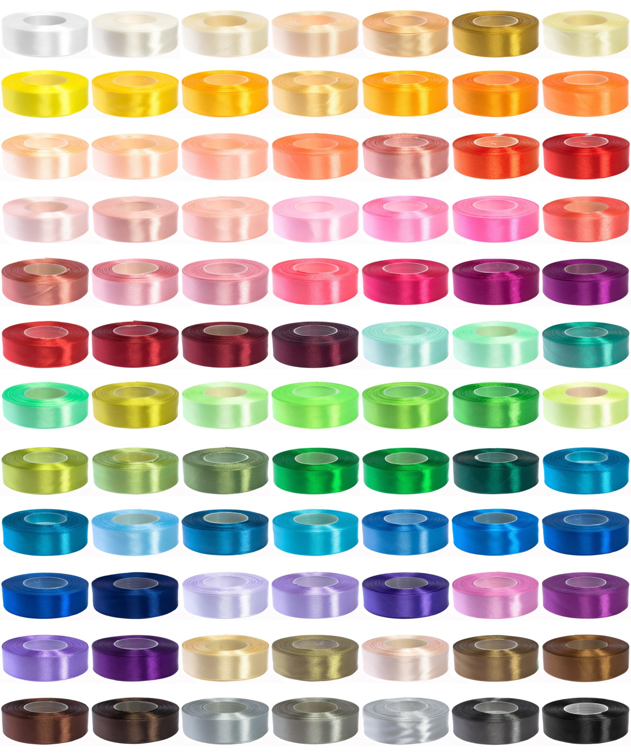 32m (35yd) / 91m (100yd) Satin Ribbon 3mm (0.125 inch) / 6mm (0.25 inch) / 12mm (0.5 inch) / 25mm (1 inch) / 38mm (1.5 inch) / 50mm (2 inch) Wedding Christmas Birthday Present Crafting 84 Colours