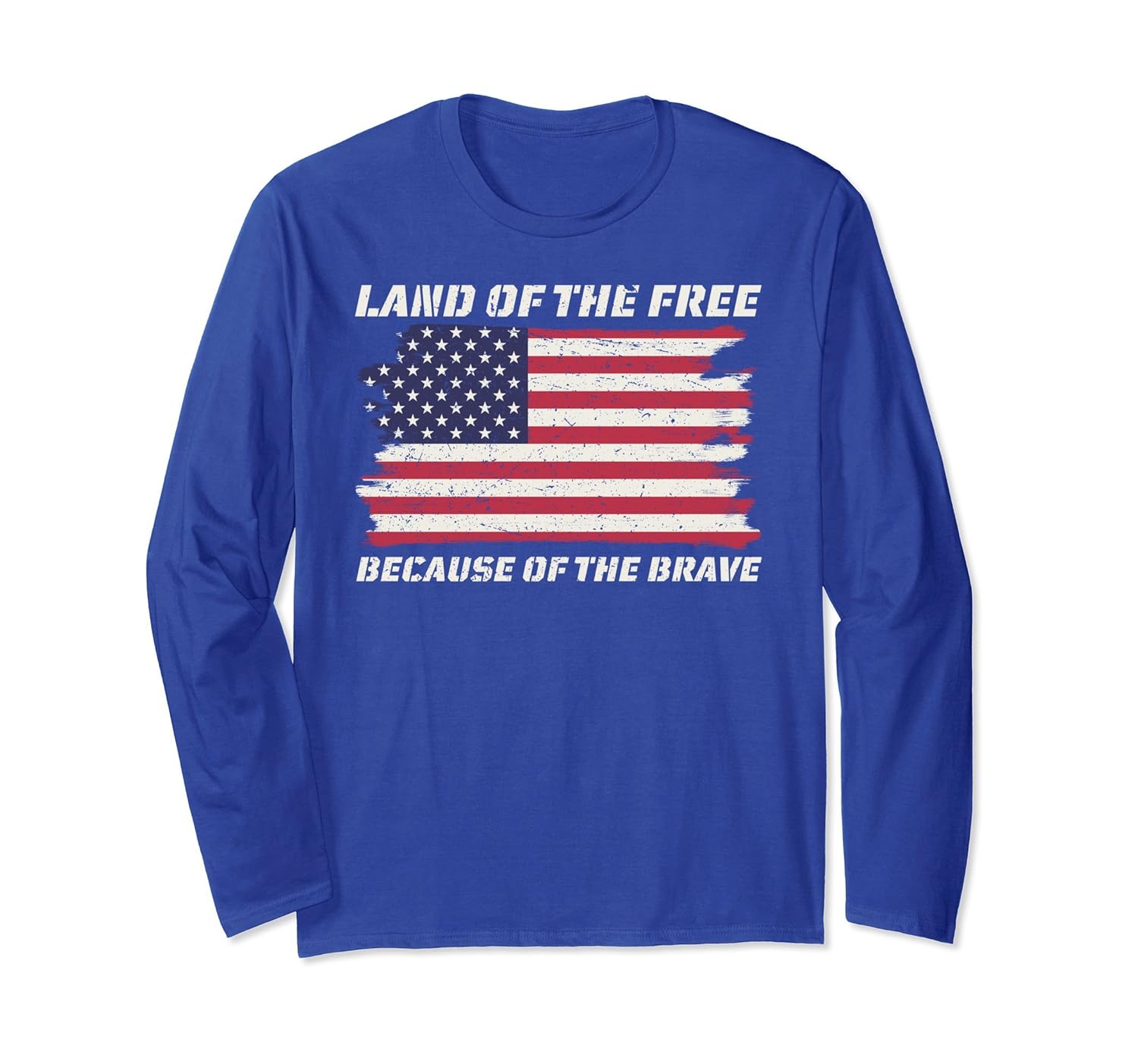 Land Of The Free Brave American Flag Patriot Sleeves Shirt-anz