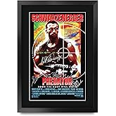 HWC Trading Predator Arnold Schwarzenegger Gifts Printed Signed Autograph Picture for Movie Memorabilia Fans - 16" x 12" Framed