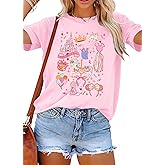 Magical Shirt Women Magic Kingdom Princess Shirts Oversized Cute Ribbons and Bows Shirt Family Holiday Vacation Tee Tops