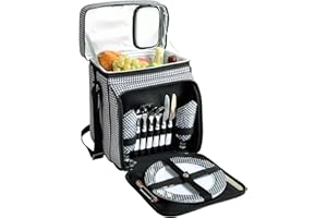 Picnic at Ascot Original Insulated Picnic Basket/Cooler Equipped with Service for 2- Designed, Assembled & Quality Approved in the USA