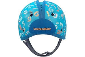 SafeheadBABY Award-Winning Infant Safety Helmet Baby Helmet for Crawling Walking Ultra-Lightweight Baby Head Protector Expandable and Breathable Toddler Head Protection Helmets - Numbers Blue