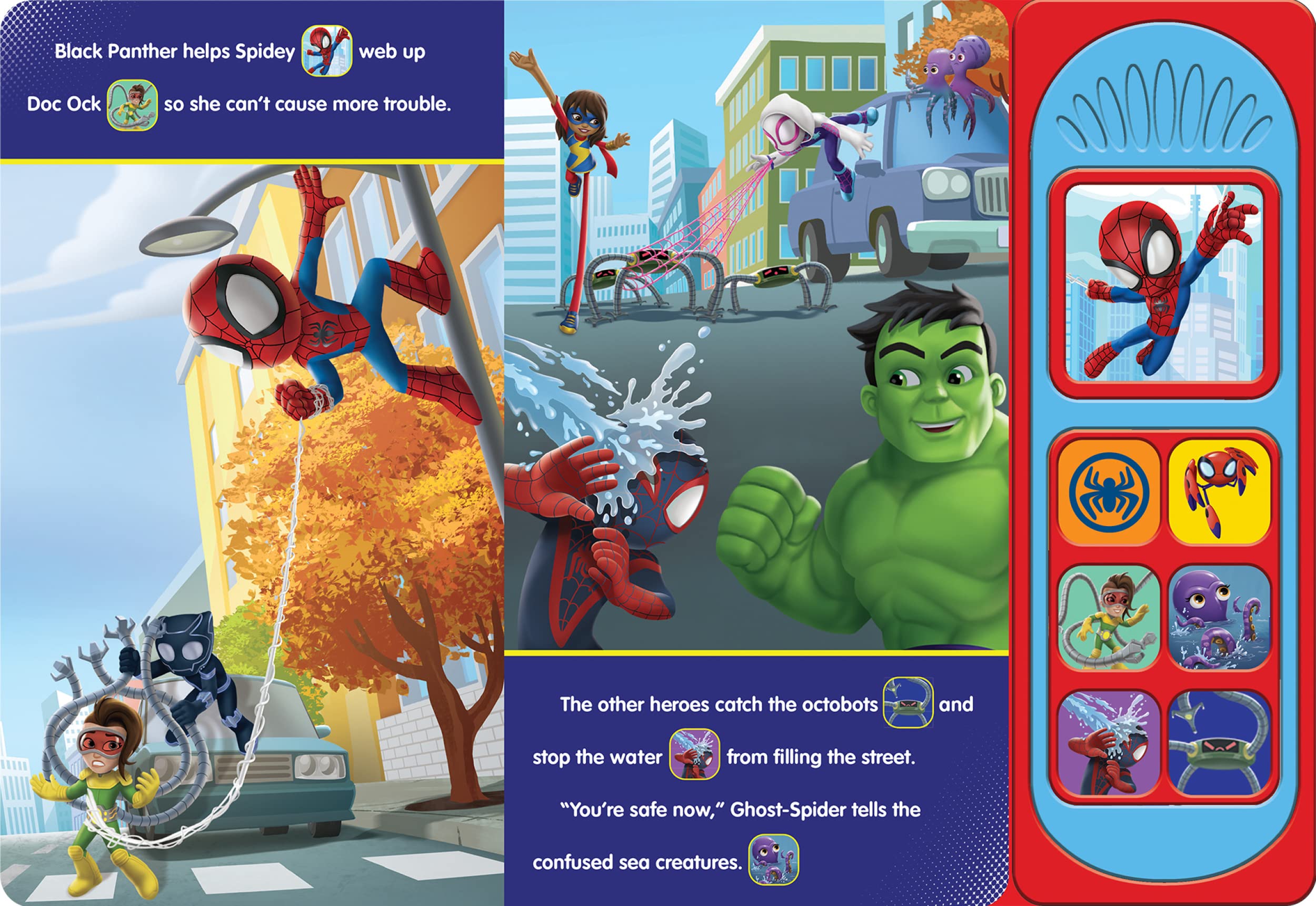 Marvel Spider-man - Spidey and his Amazing Friends – Spidey Makes a Splash Sound Book - PI Kids Marvel Spider-man - Spidey and his Amazing Friends – Spidey Makes a Splash Sound Book - PI Kids Board book Hardcover
