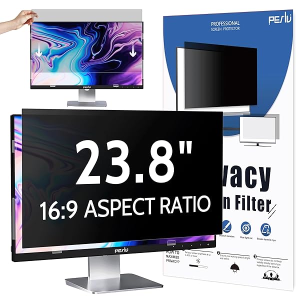 PESLV PRIVACY SCREEN FOR COMPUTER MONITOR 23.8 INCH...