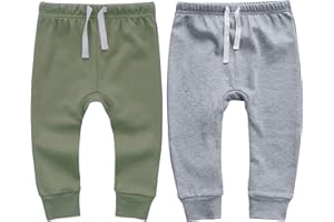Owlivia Organic Baby Pant Legging Jogger for Infant, Baby Boy, Baby Girl, Toddler