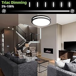16 inch Dimmable LED Flush Mount Ceiling Light, Oil