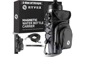 Ryvex Magnetic Water Bottle Holder with Strap – Water-Resistant Neoprene Sleeve Bag for 18–40 oz Bottles, Adjustable Strap & 
