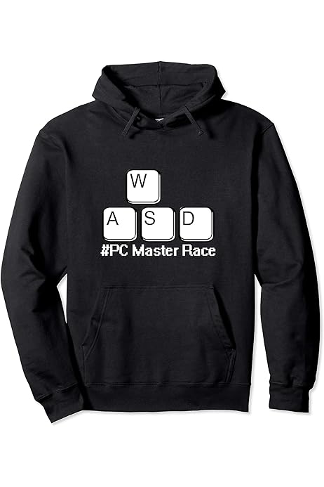 Amazon.com: WASD PC Master Race Keys #PCMasterRace funny Gaming PC Gamer  Pullover Hoodie : Clothing, Shoes \u0026 Jewelry