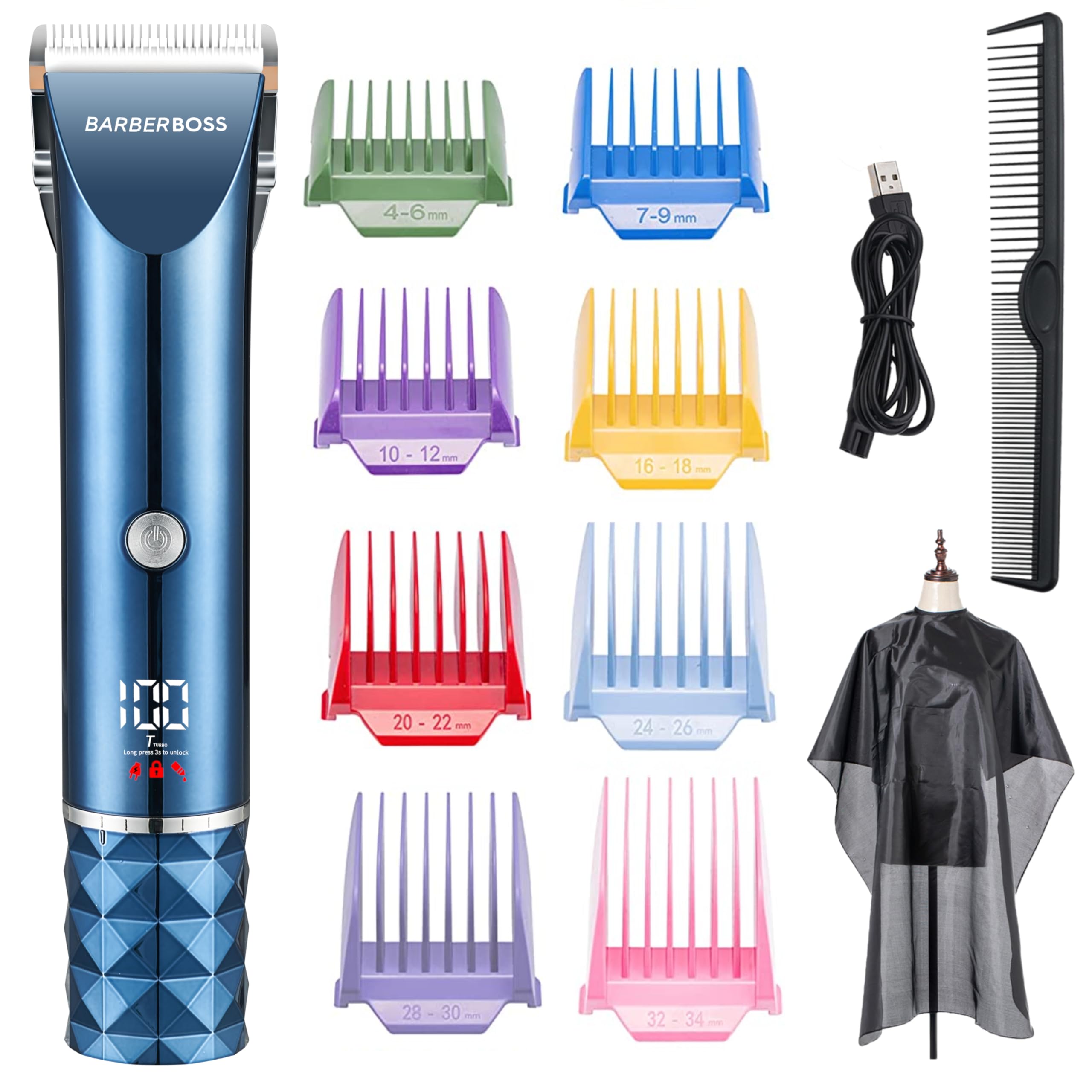 Barberboss All-in-One Clippers for Haircut, Beard Trimmer Men, Hair Clippers, Trimmer for Men, Men's Grooming Kits