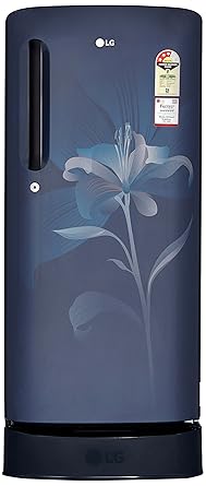 LG 190 L 3 Star Direct Cool Single Door Refrigerator(GL-D201AMLC, Marine lily, Base Stand with Drawer)