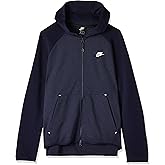 Nike Mens Tech Fleece Full Zip Hoodie Sweatshirt Obsidian Heather/White 928483-473 Size X-Large
