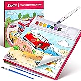 JoyCat Paint with Water Coloring Books for Toddlers, Watercolor Painting Sets for Kids Ages 3-5 4-8, Arts and Crafts Drawing Activities Toy Birthday Gift for Boys Girls (Transportation)