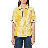Nautica Womens Short Sleeve Knit Paisley Print Collared Polo