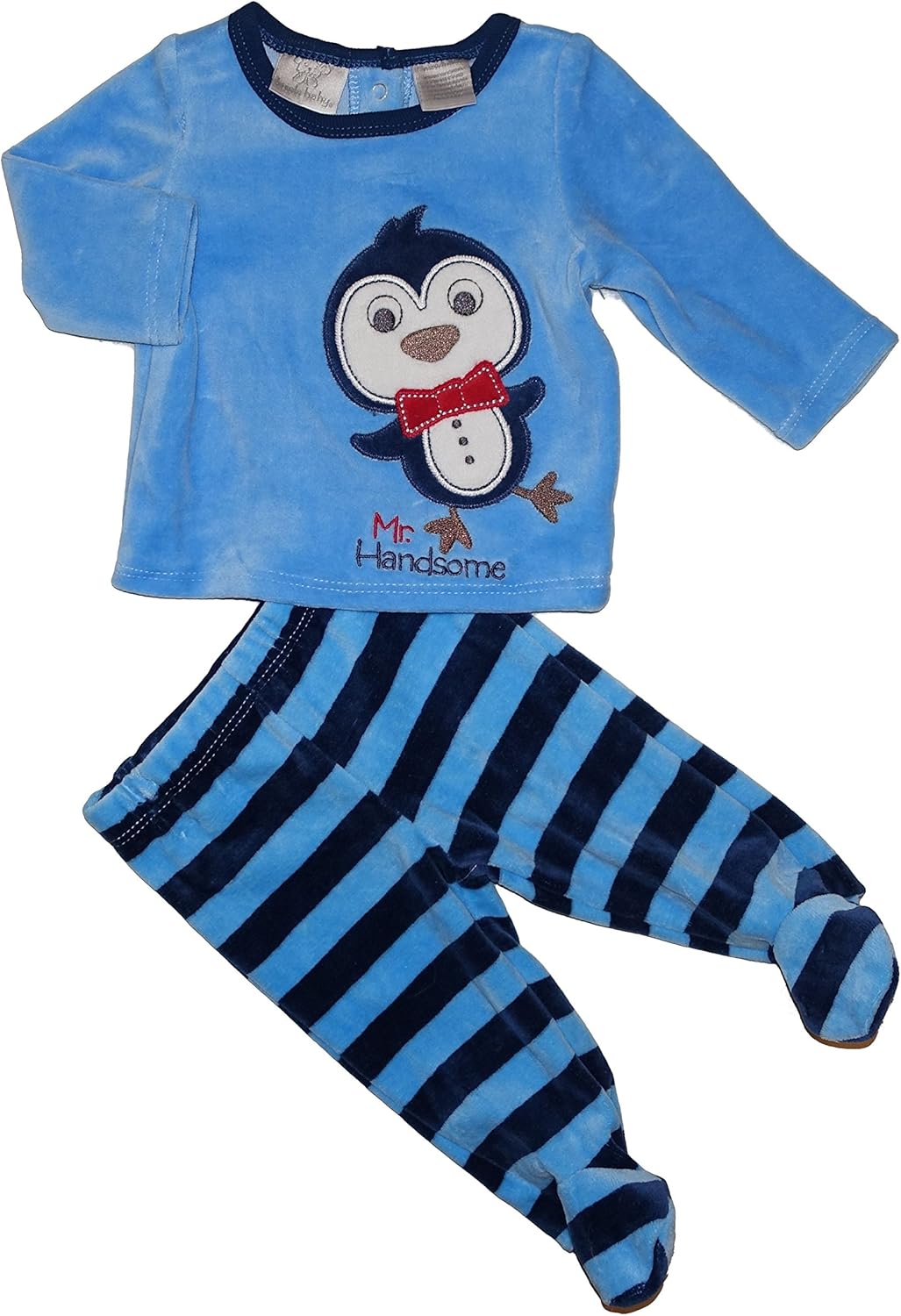 Koala Baby Boys 2 Piece Penguin Velour Mr Handsome Footed