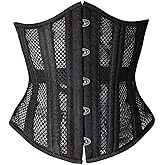 SHAPERX Women's Waist Training Corsets Underbust Heavy Duty 26 Steel Boned Hourglass Silhouette Body Shaper