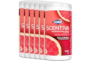 Clorox™ Scentiva™ Disinfecting Wipes, Bleach Free, Grapefruit & Orange Blossom, Multi-Pack of 6/75ct Wipes