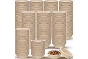 Maxcheck 500 Pcs Paper Gecko Feeding Cups 1 oz Food and Water Bowls Small Reptile Feeding Ledge Replacement Cup Dish Bowl Led