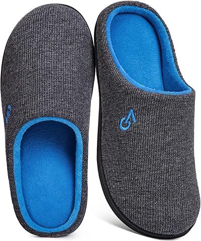 VeraCosy Herren Zweifarbige Hausschuhe Memory Schaum Pantoffeln