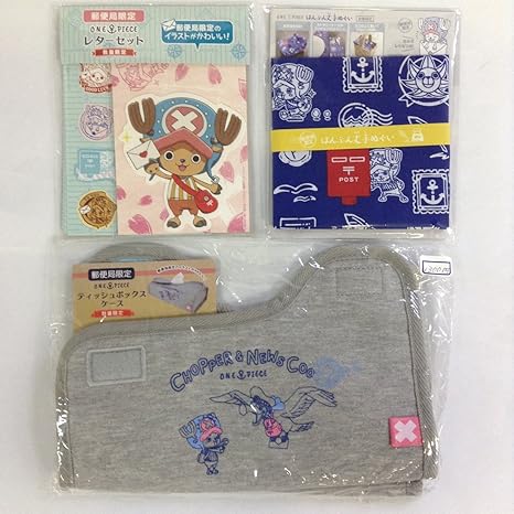Amazon Co Jp チョッパーグッズティッシュボックスケース はんぶん丈 手ぬぐい レターセット 3セット 郵便局限定 ホビー