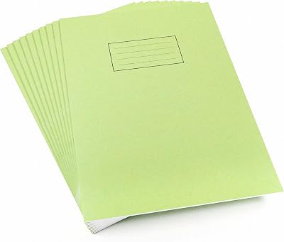 Silvine A4 Exercise Book 80 Pages Ruled with Margin Green Pack of 10