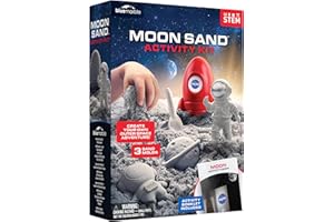 Blue Marble NASA Moon Sand Activity Kit – STEM Educational Sensory Bin Filler with 1.5 lbs Moon Sand, Play Tray, Space Molds, Astronaut Figure, Shovel, NASA Sticker, Activity Booklet & Learning Guide