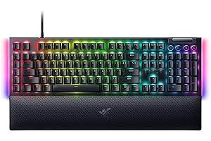 Razer BlackWidow V4 Mechanical Gaming Keyboard: Green Switches Tactile & Clicky - Chroma RGB - 6 Macro Keys - Magnetic Wrist 