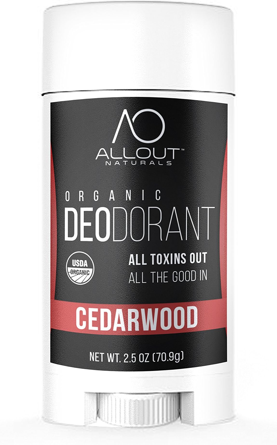 All Out Naturals Organic Deodorant, Best Natural Deodorant for Women and Men, For Sensitive Skin, Aluminum Free, Vegan, Non Toxic, 2.5 oz Stick (Cedarwood)
