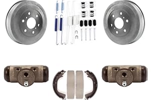 Transit Auto Rear Coated Brake Drum Shoes Spring And Cylinders Kit Replacement For 2010-2013 GMC Sierra 1500 Chevrolet Silver