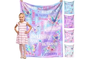 Personalized Name Blankets for Kids, Soft Flannel Baby Blanket, Custom Blanket with Name, Customized Blanket Personalized Bir