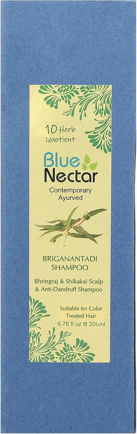 Blue Nectar Anti Dandruff Shampoo with Bhringraj (False Daisy), Shikakai (Soapnut) & Gooseberry (Amla) Oil for Hair Growth - Image 3