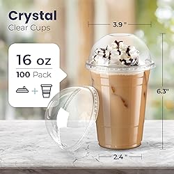 Fit Meal Prep 100 Pack 16 oz Disposable Plastic