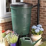 Dawsons Living 200L Green Barrel Water Butt with Lid, Stand & Diverter Kit view 1