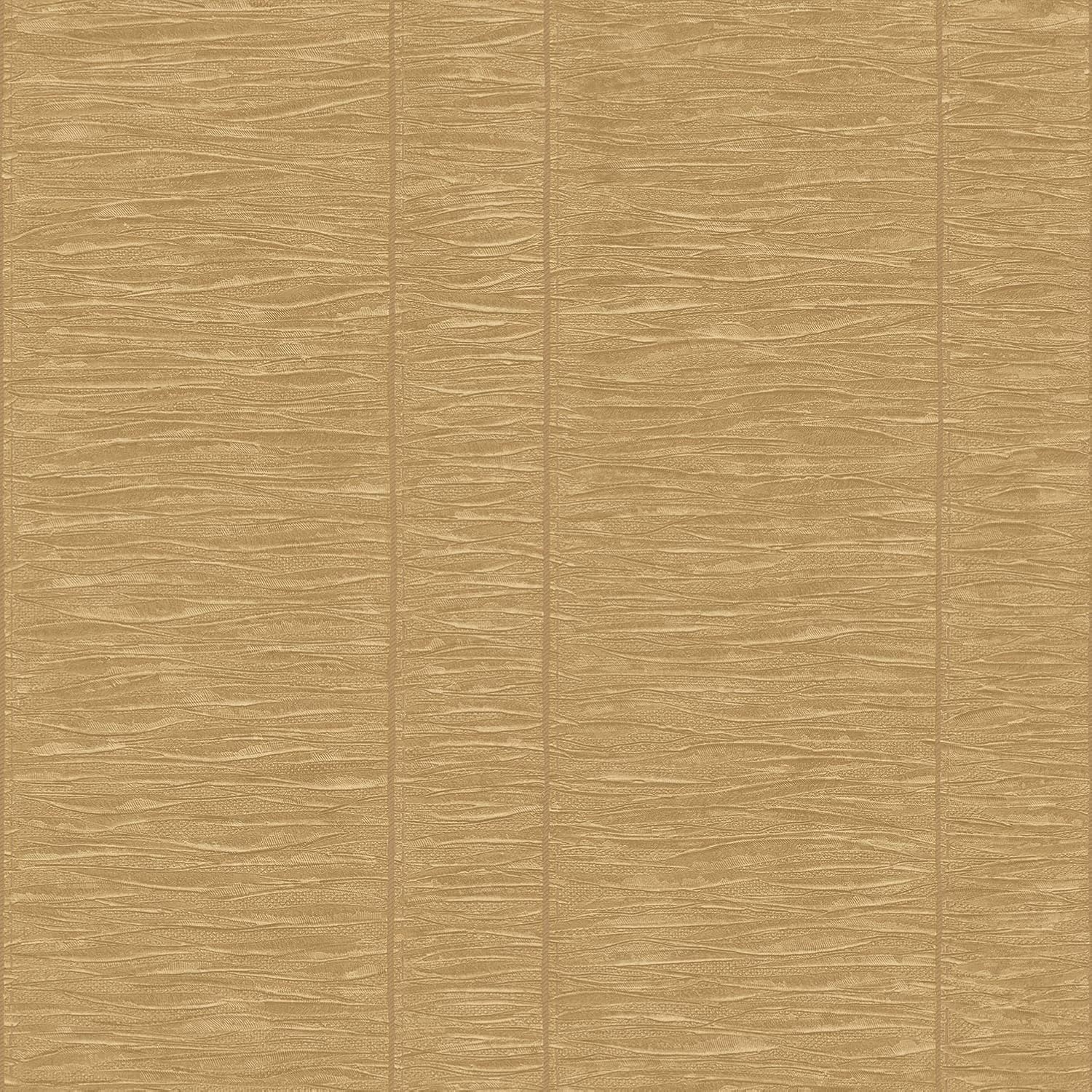 Galerie G67641 Palazzo Textured and Striped Design Wallpaper, Gold, 10m x 53cm