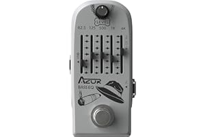 AZOR 5 Band Bass EQ Pedal Equalizer Effects Pedal for Electric Bass True Bypass Aluminium-Alloy
