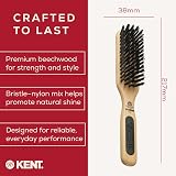 KENT PF06 Smoothing Hairbrush Narrow Bristle Nylon Beechwood Handle Short view 6
