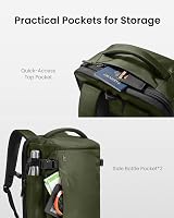 tomtoc Travel Backpack 28L TSA Friendly 16in Laptop Underseat 45x30x20 view 7