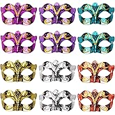Etetevntt 12Pcs Venetian Mardi Gras Mask Christmas Party Masks Costume Accessories for Halloween Men Women