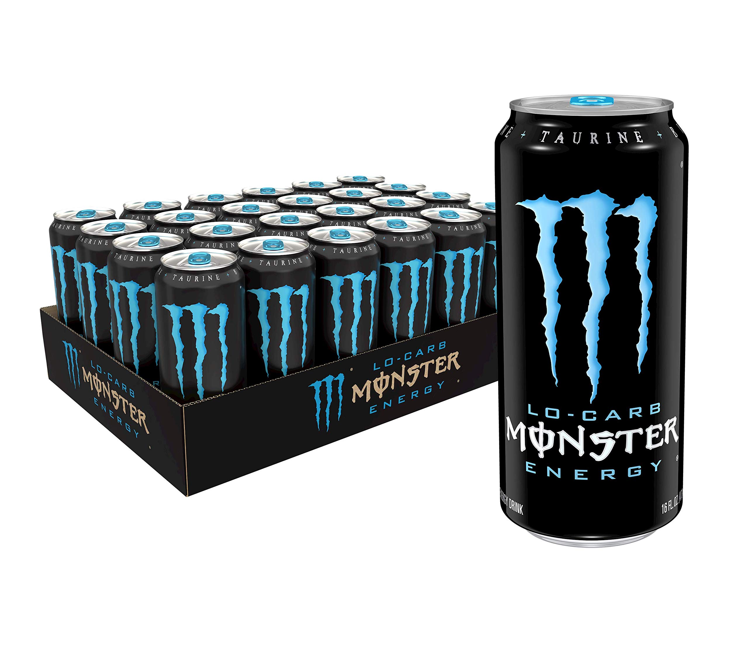 Monster Energy, Lo-Carb Monster, Low Carb Energy Drink, 16 Ounce (Pack