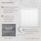 Vent Systems 300x300 mm White Soffit Vent Cover Flat Square Grille view 4