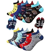 Eurzom 10 Pairs Funny Gaming Socks for Men Youth Teen Boy Gamer Ankle Socks Novelty Gaming Gift for Gamer Video Game Lovers Esports Fans