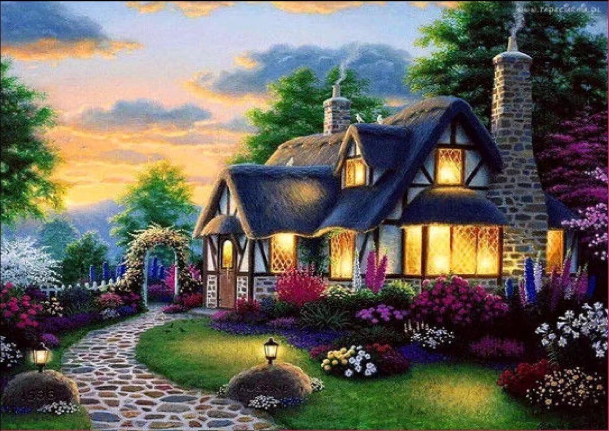 *GREAT PRICE!* Amazon DIY 5D Diamond Painting Kit, Country Evening