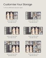 SONGMICS Set of 8 Underwear Drawer Organisers, Foldable, Ink Black RUS008B01 view 4