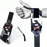AQF Power Wrist Wraps Pair Grey Camo One Size Fits All view 2