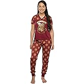 Harry Potter Short Sleeve Hogwarts Junior's Jogger PJ Pajama Set
