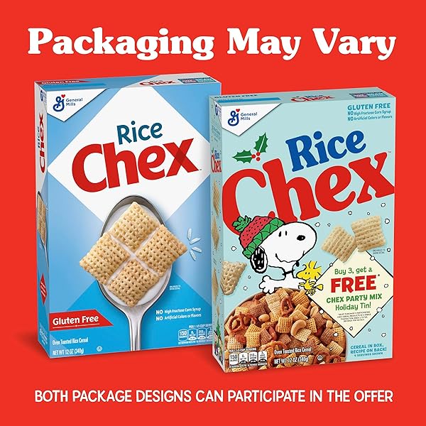 RICE CHEX GLUTEN FREE BREAKFAST CEREAL, HOMEMADE CHEX MIX INGREDIENT, 12 OZ