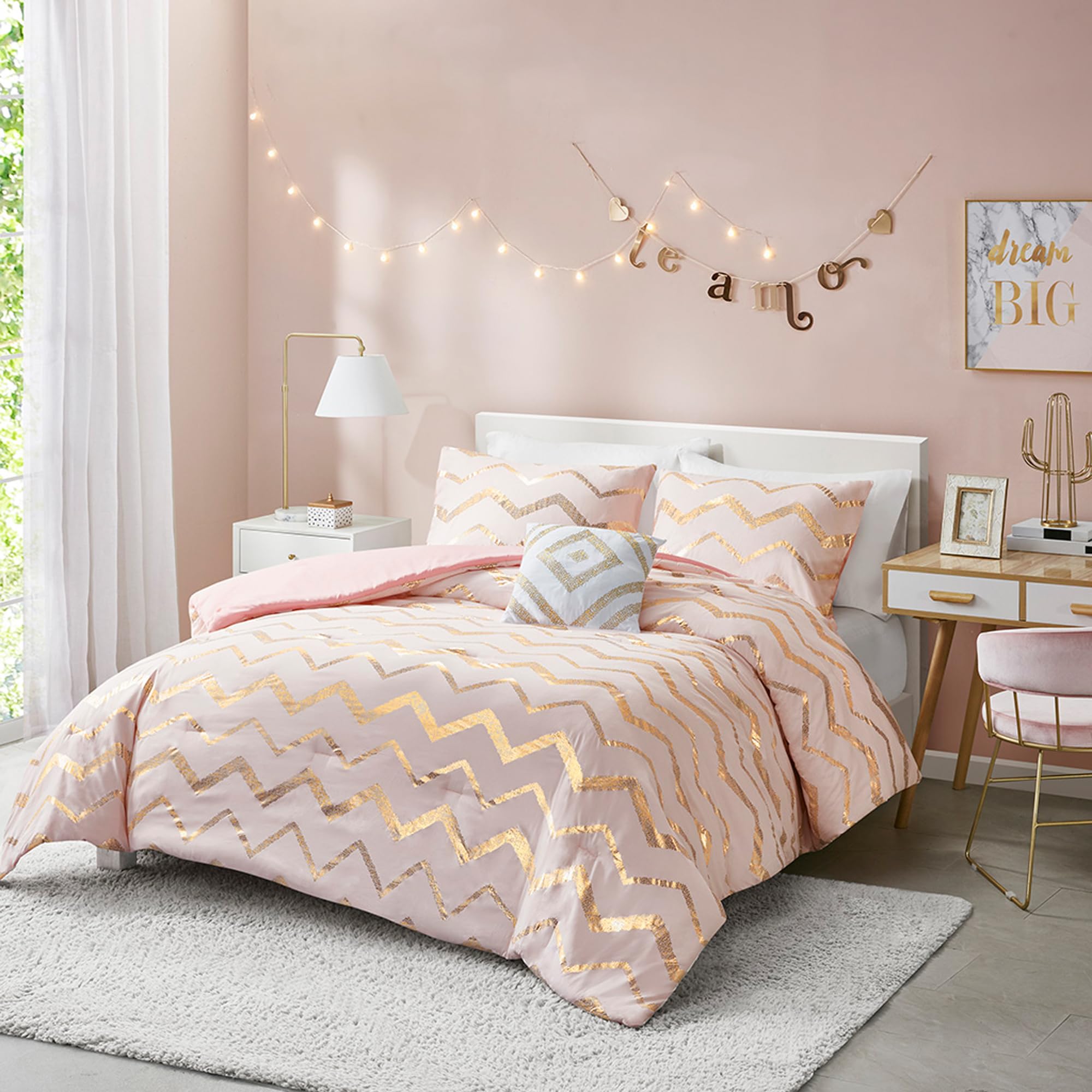Blush Pink Comforter Twin Xl Duvet Sets For Girls Codi Teen Girl