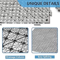 12” x 12” Drainage Interlocking Floor Tiles, 12