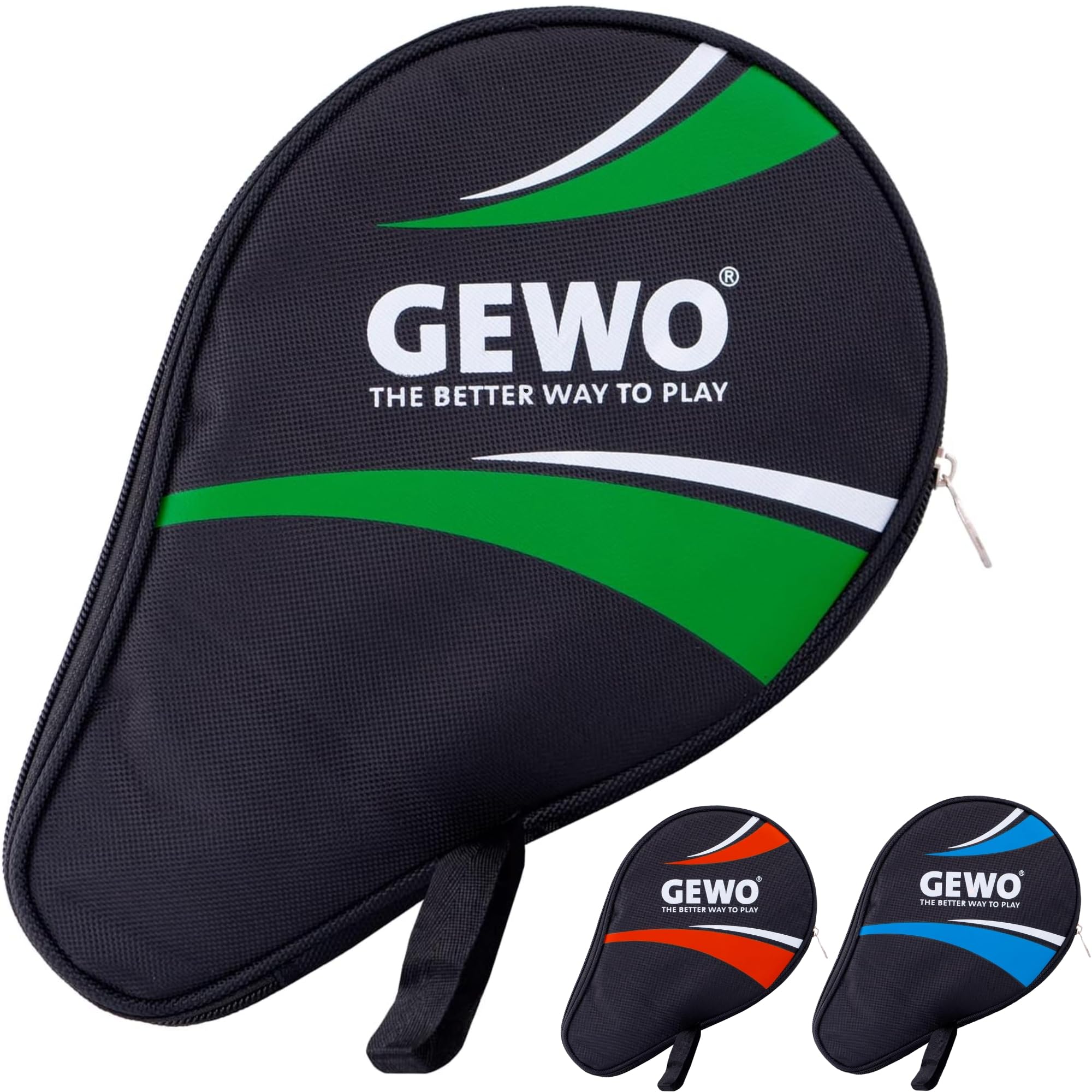 GEWO Unisex – Adult Master Table Tennis Case with Ball Compartment Black/Green, 30 x 20 x 2 cm