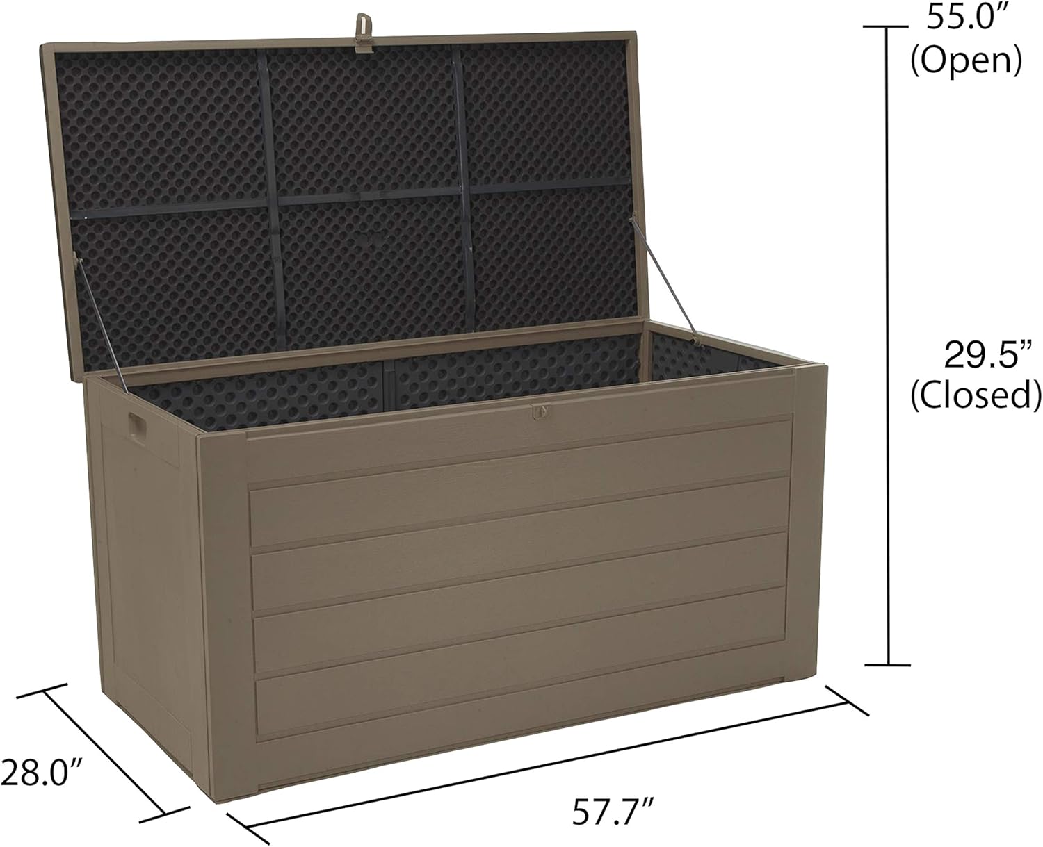 Cosco Outdoor Living 88180BTN1E Cosco Outdoor Patio, Extra Large, 180 Gallons, Tan Deck Storage Box : Garden & Outdoor
